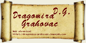 Dragomira Grahovac vizit kartica